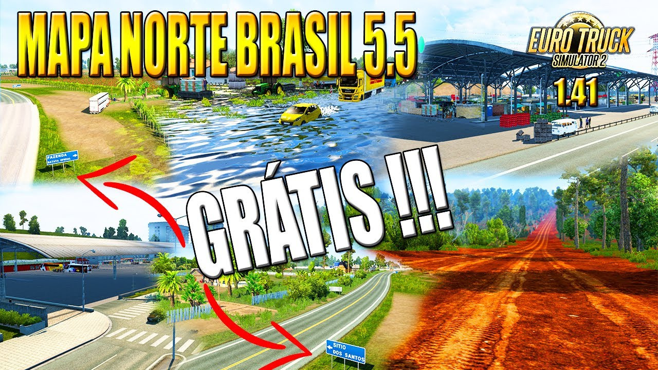 NEW NORTH BRAZIL MAP 5.5 - ETS2 1.41